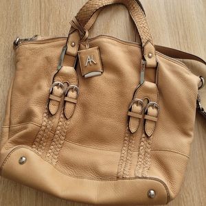 Aimee Kastenberg camel hobo bag.
